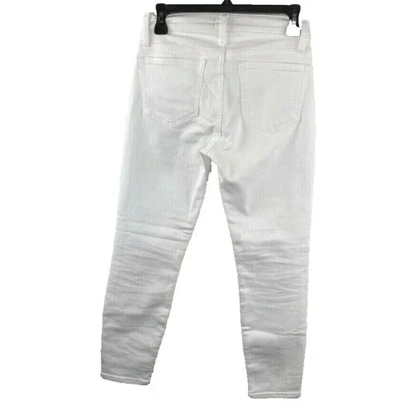 J.Crew Womens $110 Petite 8" Toothpick Jean in White Size 26P E2264 - Picture 6 of 6